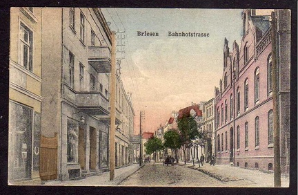 Ansichtskarte Briesen W.-Pr. Bahnhofstrasse 1926