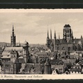AK Danzig Blick auf das Rathaus, die Sternwarte und St. Marien 1943