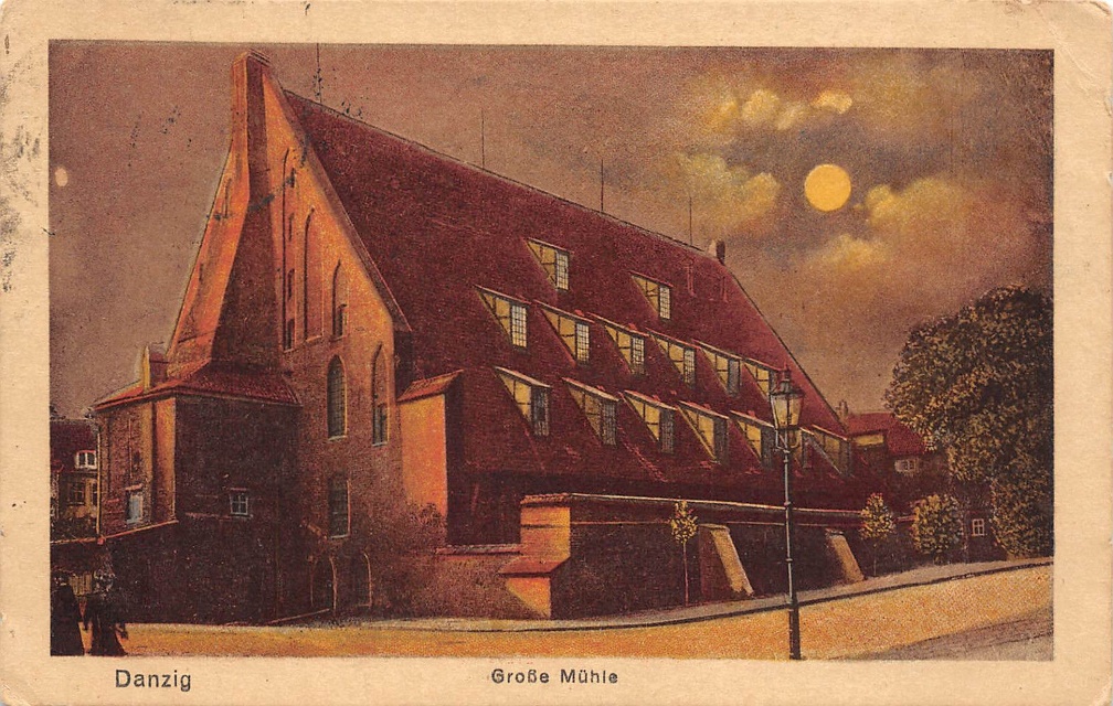 Danzig, Große Mühle, Postkarte 1921